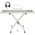 Gear4Music SDP-2 Scenepiano fra Gear4music Hvitt + Stativ Pedal og Hodetelefoner