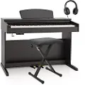Gear4Music DP-10X Digitalt Piano fra Gear4music Matt Svart + Tilbehørspakke