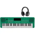 Gear4Music VISIONKEY-2 49-Tangenters Bærbart Keyboard Grønt Med Hodetelefoner