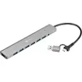 Sandberg 7-Port Type-A USB3.0 Hub USB-hub - USB 3.0 - 7 porter - Sølv