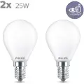 Signify LED-lyspære Classic Mini-ball 2.2W/827 (25W) Frosted 2-pack E14