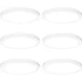 QAZQA Sett med 6 innfelte eller overflatemonterte spotter hvit 30 cm inkl. LED 3-trinns Dim to Warm - Trans