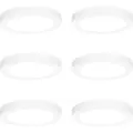 QAZQA Sett med 6 innfelte eller overflatemonterte spotter hvit 18 cm inkl. LED 3-trinns dim-til-varm - Trans