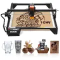 Vevor lasergravør, 10 W utgang, lasergraverings- og kuttermaskin, arbeidsområde 14,9 x 15,7 tommer/38 x 40 cm, bevegelseshastighet 10 000 mm/min, komprimert punkt med øyebeskyttelse, for tre, visse me
