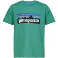 Patagonia P-6 Logo Kids T-skjorte grønn