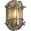 QAZQA Utendørs vegg- og taklampe antikk gull oval IP44 - Noutica
