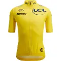 Santini Tour De France Yellow 2025 Kort Ermet Trøye