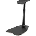 Deltaco Office Premium - Lærestol - ergonomisk - kurvet kant - polyuretanskum - svart