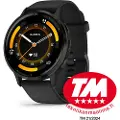 Garmin Venu 3 - 45 mm - svart fiberarmert polymer - smartklokke med bånd - silikon - håndleddstørrelse: 135-200 mm - display 1.4 - 8 GB - Bluetooth, Wi-Fi, ANT+ - 30 g