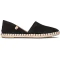 Verbenas for woman. 0300580001 Carmen black leather espadrilles (38), Flat, Split Leather, None, Casual