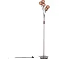 QAZQA Design gulvlampe bronse med bronsefarget glass 5-lys - Athens