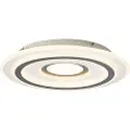 QAZQA Design taklampe hvit med mørkegrå rund inkl. LED dimbar - Taylor