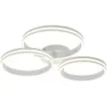 QAZQA Taklampe hvit inkl. LED 3-trinns dimbar 3-lys - Navara