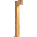 QAZQA Moderne utendørs gulvlampe aluminium med treprint 65 cm IP44 - Baleno