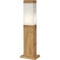 QAZQA Moderne utendørs gulvlampe stål med treprint 45 cm IP44 - Malois