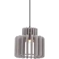 QAZQA Retro pendellampe svart med taupe skjerm - Felt