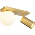 QAZQA Moderne taklampe messing 2 lys justerbar - Lesly