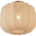 QAZQA Japandi taklampe gull med beige skjerm - Pluni