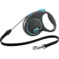 Flexi Black Design M snor 5 m, 20 kg, blå