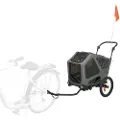 Trixie Bicycle trailer, L: 80 × 103 × 98/147 cm, grey/sage