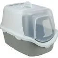 Trixie Vico Open Top catlittertray,w/hood,40×40×56cm,lightgrey/hvid