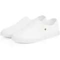 Tommy Hilfiger for woman. FW0FW08640 White canvas slip-on trainers (36), Fabric, Flat, None, Casual