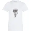 Karl Lagerfeld for woman. A3W17076 Karl Ikon Rhinestones T-shirt white (S), Casual, Short sleeve, Organic Cotton, Sustainable