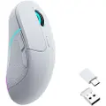 Keychron M3 RGB Light 79g Wireless 1K - Gaming mus - Optisk - 5 - Hvit med RGB lys