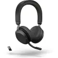 Jabra Evolve2 75 - Hodesett - on-ear - Bluetooth - trådløs - aktiv støydemping - USB-C - lydisolerende - svart - Optimert for UC