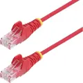StarTech.com 2m Red Slim CAT6 Ethernet Cable Snagless 28AWG LSZH - patch cable - 2 m - red - Rød - 2 meter