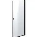 Dansani E91-03 halvrund dør 200 x 72-74 cm sort/klart glas