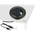 DeLOCK In-Desk Hub USB-hub - 4 porter - Svart