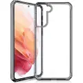 Itskins HYBRID CLEAR cover til Galaxy S21 4G / 5G. Sort og gennemsigtig