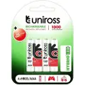 Uniross Batteries Uniross Ni-MH AAA / HR03 Genopladelige Batterier 1000mAh, 2 stk.