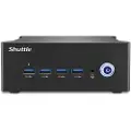 Shuttle XPC nano NT10H9 - Barebone - mini-PC 1 x Core Ultra 9 185H / inntil 5.1 GHz - RAM 0 GB - Intel Arc Graphics - Gigabit Ethernet, 2.5 Gigabit Ethernet - svart