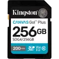 Kingston Sdxc Canvas Go Plus Gen4 C10 Uhs-i U3 V30 256gb Sd-kort