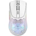 Glorious Model O 2 Mini Wireless - Matte White - Gaming mus - Optisk - 5 - Hvit med RGB lys