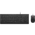 Lenovo Essential Wired Combo - keyboard and mouse set - QWERTY - Danish - black Input Device - Tastatur & Mussett - Dansk - Svart