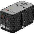 Verbatim Charge 'n' Travel - Strømadapter - GaN III, universal - 85 watt - 10 A - Power Delivery 3.0 + PPS, QC 4.0, Power Delivery 3.1, QC 4.0+ - 4 utgangskontakter (24 pin USB-C, USB)