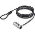 StarTech.com Slim Lock K-Slot Compatible, 6.6ft Combination Locking Cable - Sikkerhetskabellås - svart og sølv - 2 m - TAA-samsvar