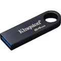 Kingston DataTraveler SE9 G3 - USB-flashstasjon - 64 GB - USB 3.2 Gen 1 - mørk nikkelfarge