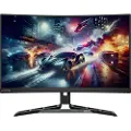 Lenovo Legion R27qc-30 - LED-skjerm - gaming - kurvet - 27 - 2560 x 1440 QHD - VA - 350 cd/m² - 3000:1 - 0.5 ms - 2xHDMI, DisplayPort - høyttalere - ravnsort