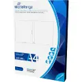 MediaRange - Matt hvit - 265 x 149 mm - 130 g/m² - 50 ark (50 ark x 1) BD-boksinnlegg