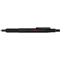 Rotring 600 Gel Pen | 0.55 mm | Black Ink | Black Metal Body Pen | Non-Slip Knurled Grip & Hexagonal Barrel | Refillable