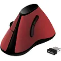 Logilink Ergonomic vertical mouse wireless 2.4 GHz red - Vertical mouse - Optisk - 5 - Rød