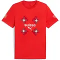 Puma Switzerland FtblCulture Tee Men, Sport, Red/White, XS