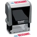 Trodat 4912 OFFICE PRINTY, Blekkgjør seg selv, Tekst-/datostempel, 17 x 46 mm, Sort, Grå, CO2 compensated, 63 mm