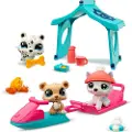 Bandai Pakke Med 3 Littlest Pet Shop Snow Day Mascot-figurer Med 6 Tilbehørsfigurer