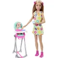 Barbie Skipper Høy Stol Med Tilbehør Til Babydukke