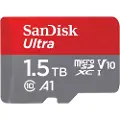 SanDisk Ultra - Flashminnekort (microSDXC til SD-adapter inkludert) - 1.5 TB - A1 / UHS Class 1 / Class10 - microSDXC UHS-I